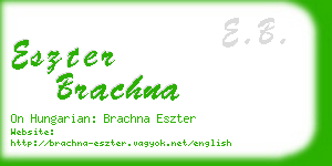 eszter brachna business card